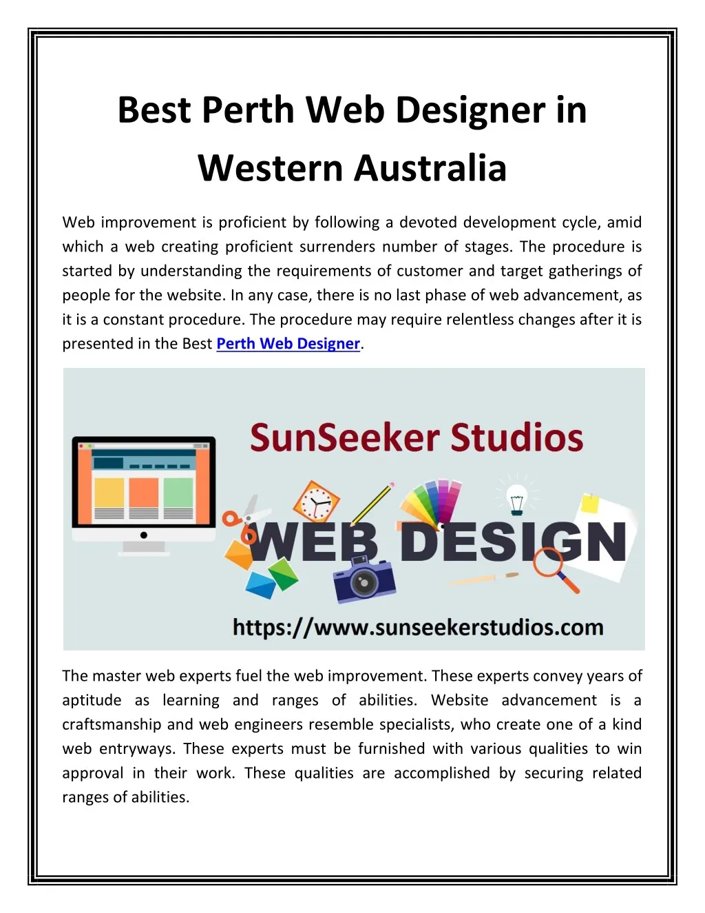 best perth web designer in western australia