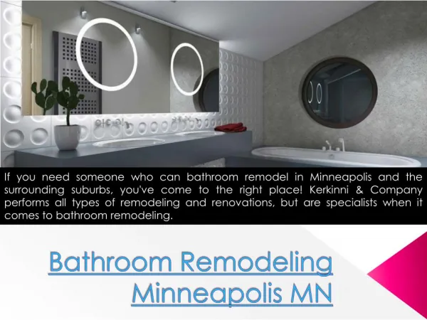 Bathroom remodel Minneapolis