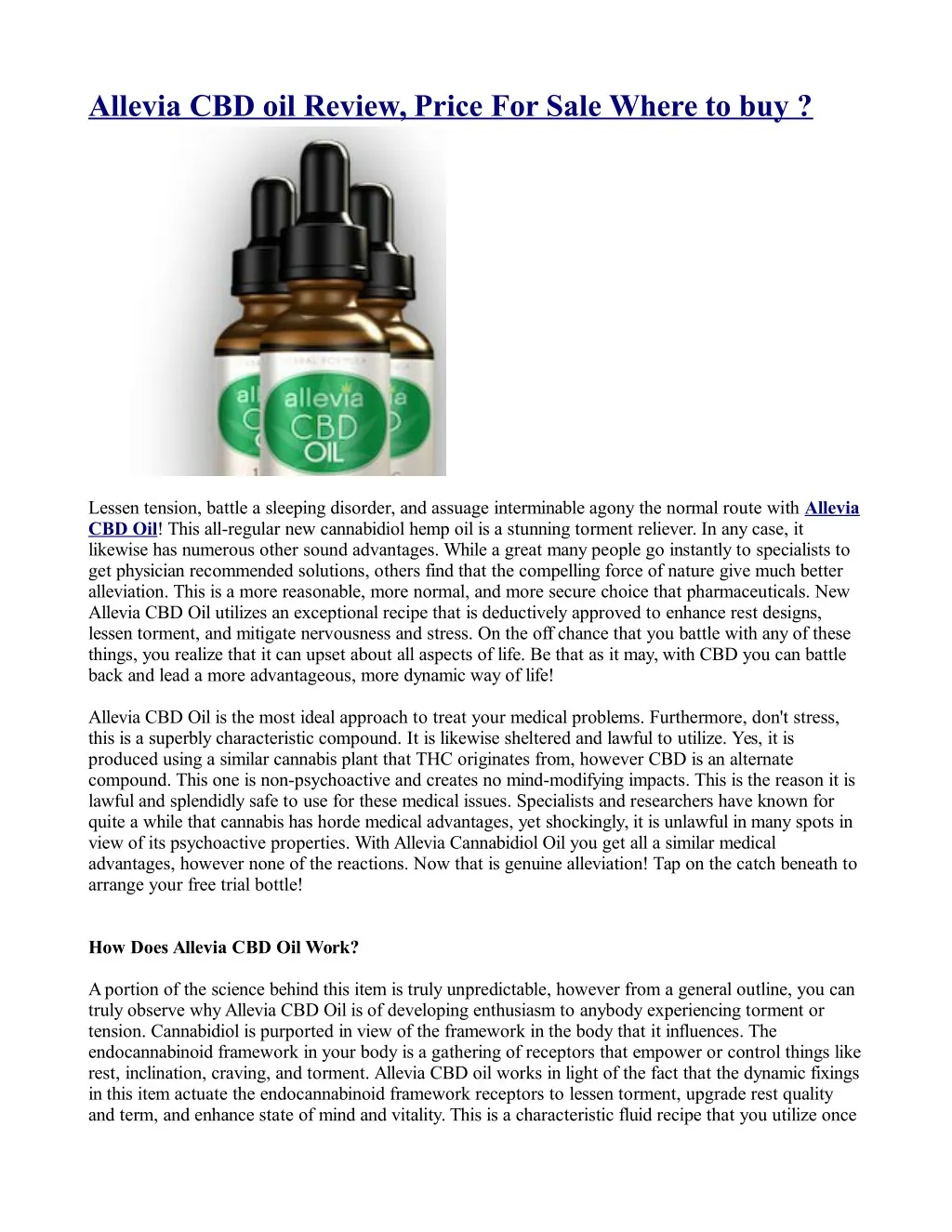 allevia cbd oil review price for sale where to buy
