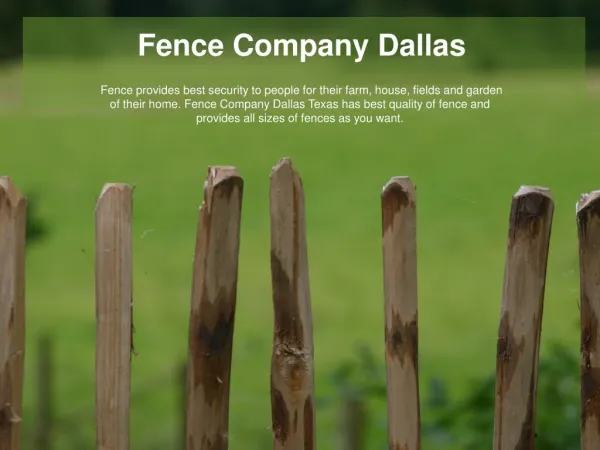 Dallas Fence | Chain Link Fence | Gates Dallas | Pool Fence Dallas