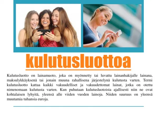 kulutusluottoa