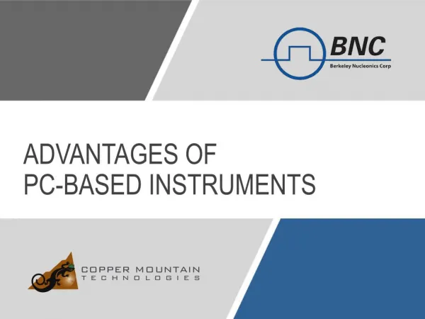 Advantages of PC Based Instruments