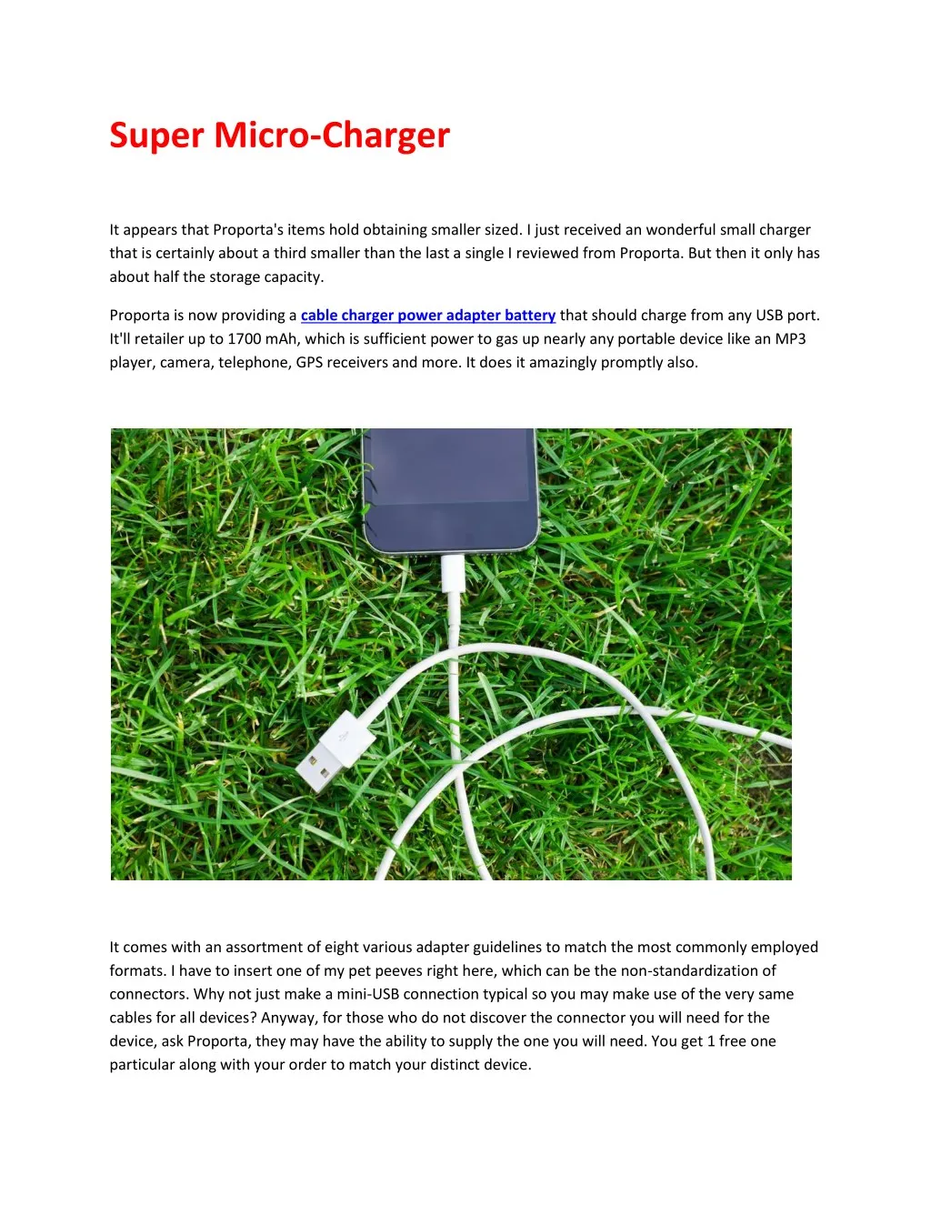 super micro charger