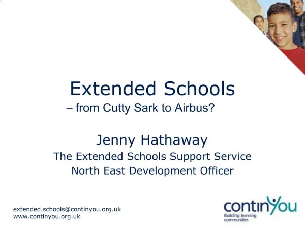 Extended Schools from Cutty Sark to Airbus