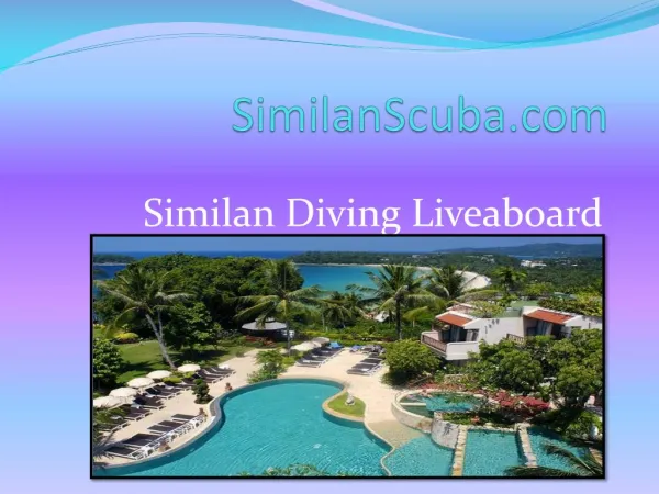 Similan Diving Liveaboard
