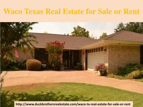 Best Waco Texas Real Estate for Sale or Rent