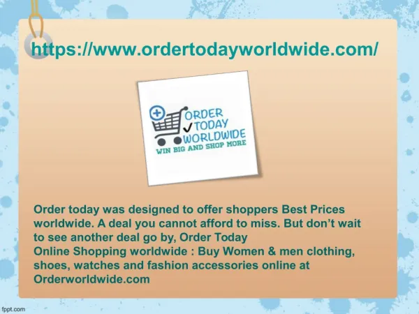 Order today online shopping store