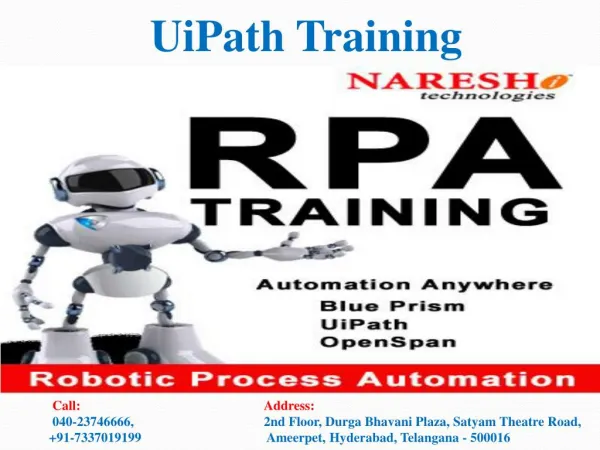 UiPath Training Best RPA Training Institute In Hyderabad