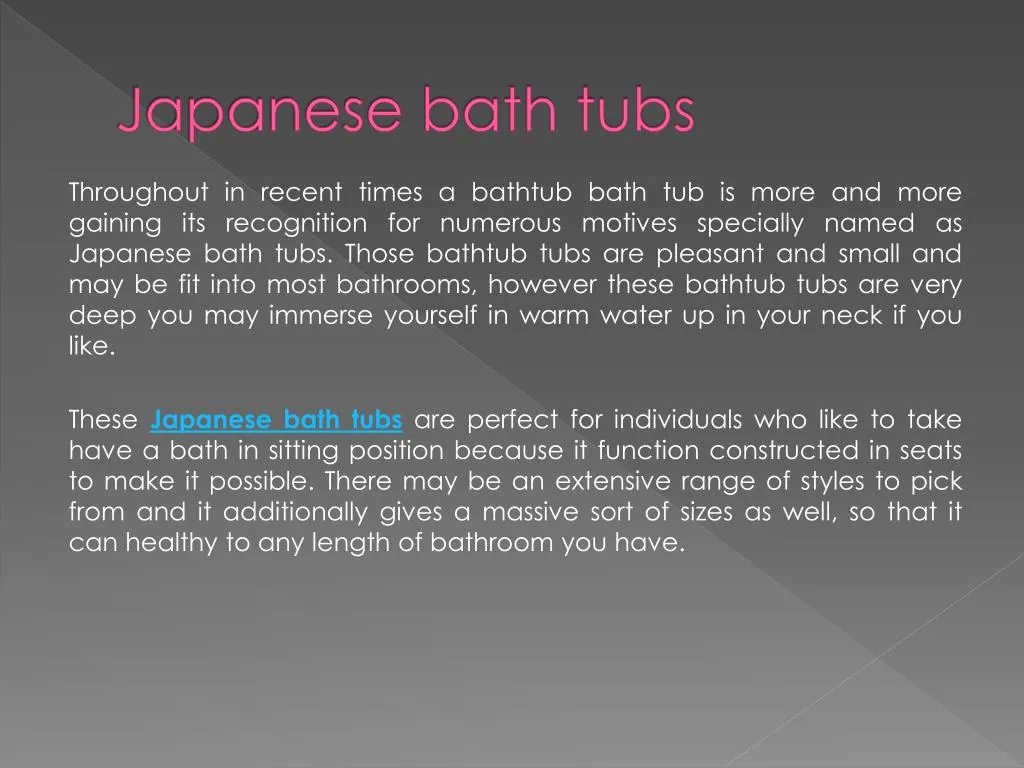 japanese bath tubs