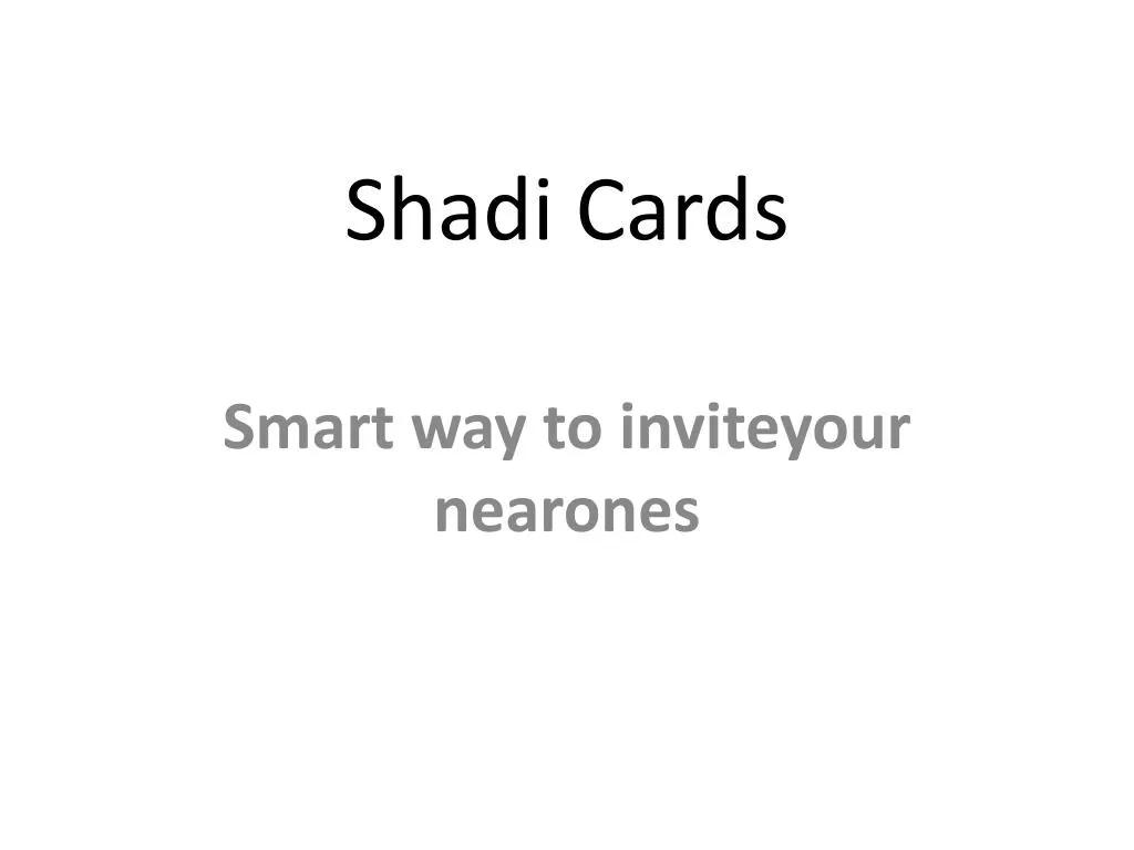 shadi cards