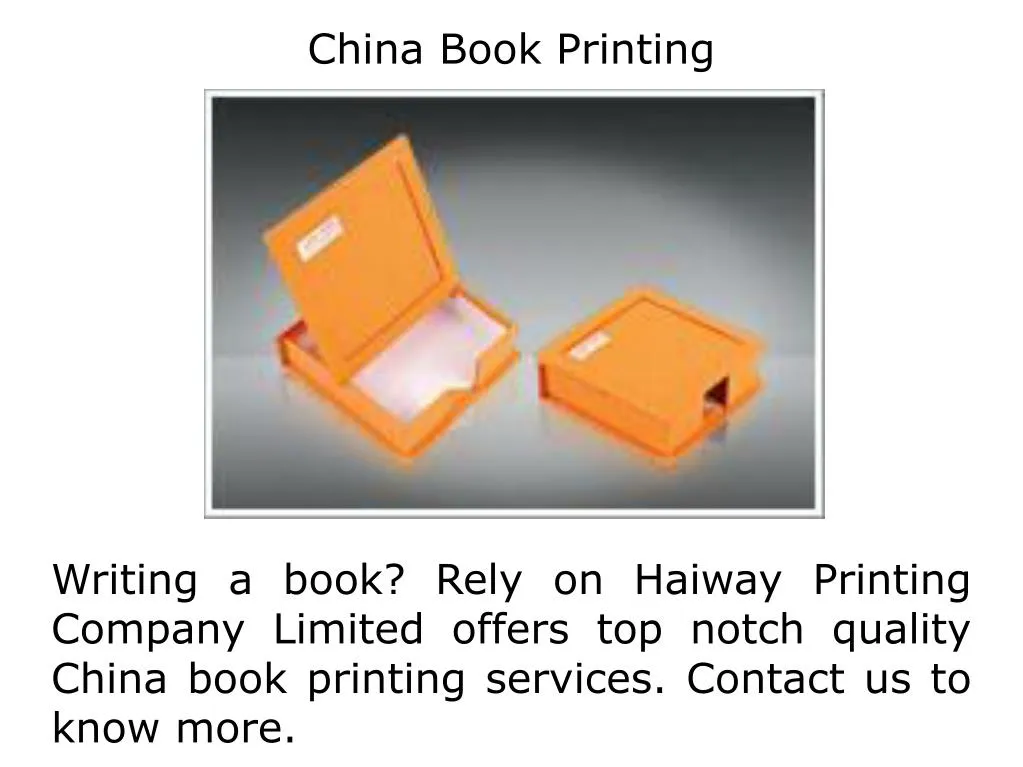 china book printing