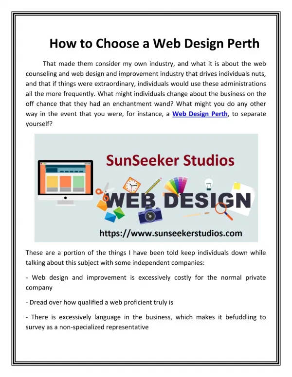 How to Choose a Web Design Perth