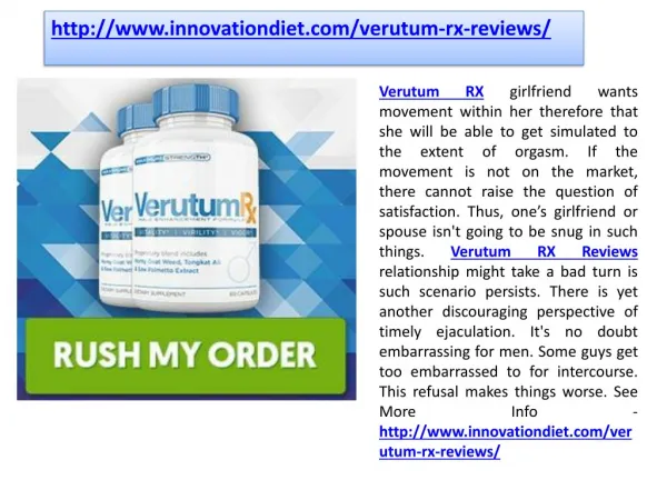 Verutum RX Male Enhancement Innovation Diet - Does It Works!