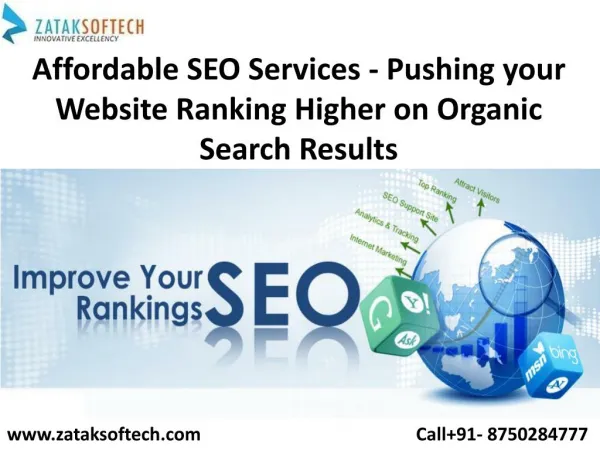 Affordable SEO Services - Pushing your Website Ranking Higher on Organic Search Results