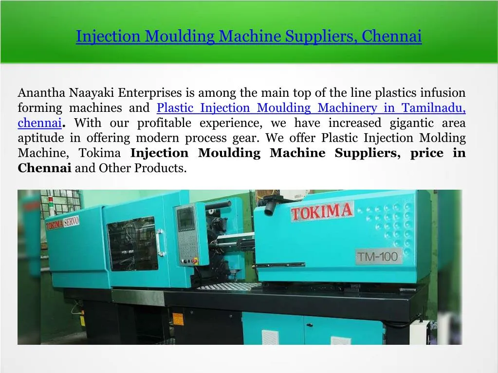 injection moulding machine suppliers chennai