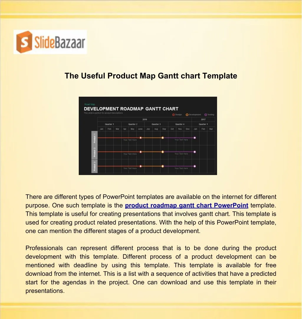 the useful product map gantt chart template