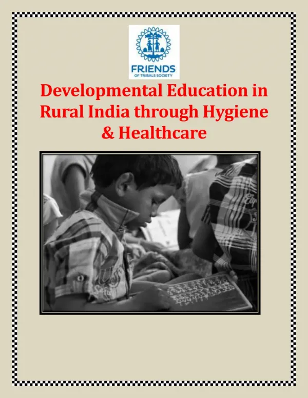 Developmental Education in Rural India through Hygiene & Healthcare