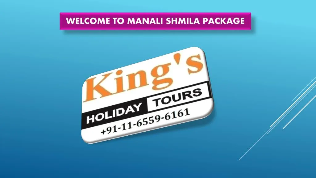 welcome to manali shmila package