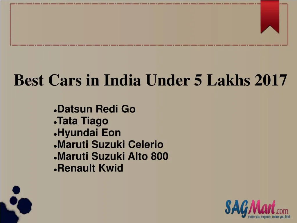 best cars in india under 5 lakhs 2017