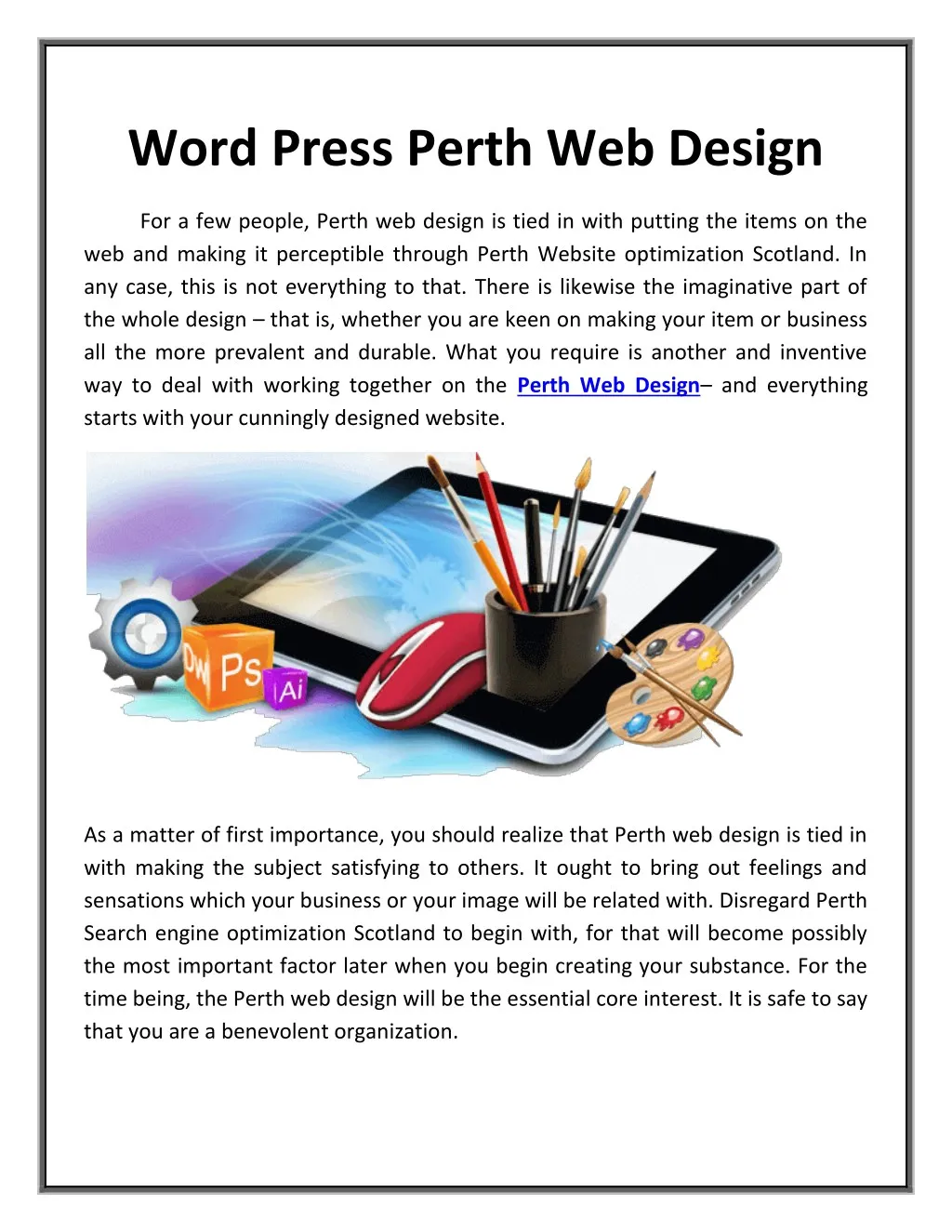 word press perth web design