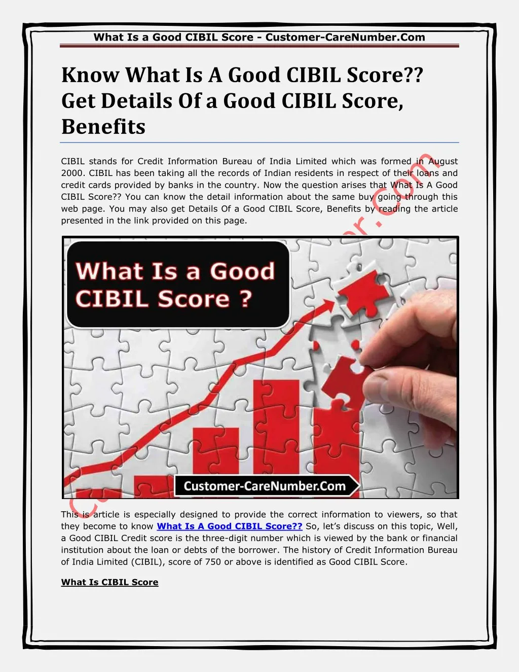 what is a good cibil score customer carenumber com