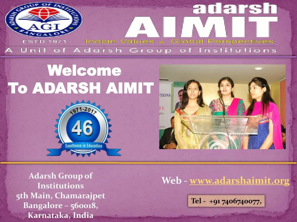 welcome to adarsh aimit