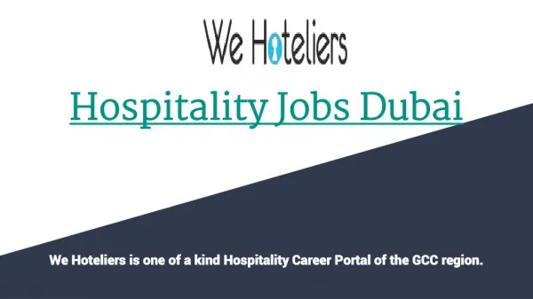 Seeking For Online Top Hospitality Jobs In Dubai
