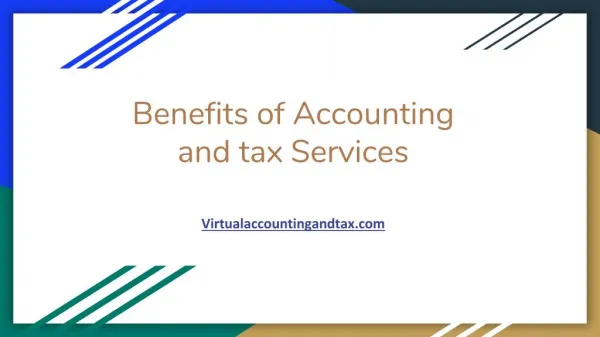 Benefits of Accounting and tax services