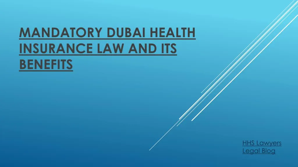 mandatory dubai health insurance law and its benefits