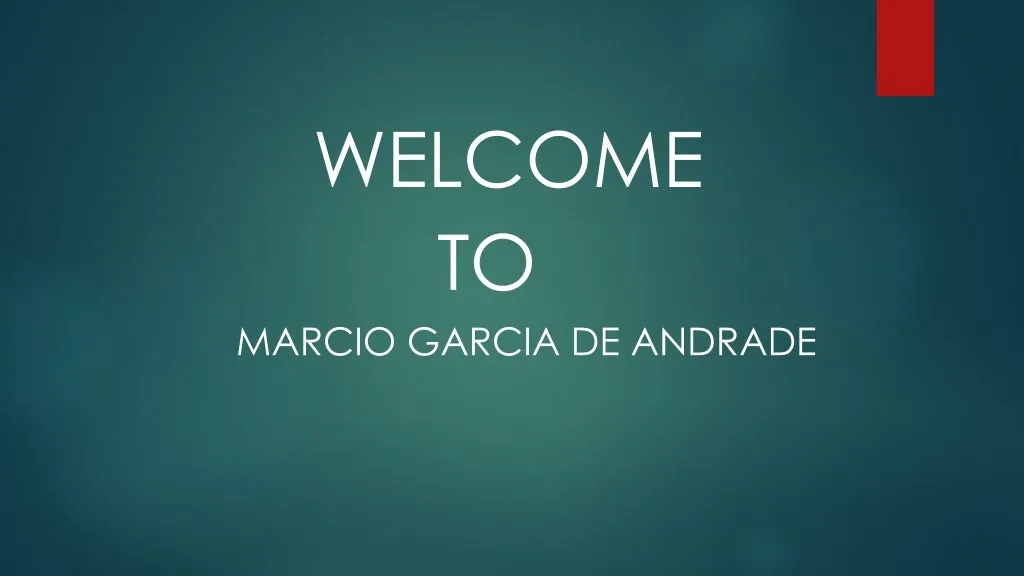 welcome to marcio garcia de andrade