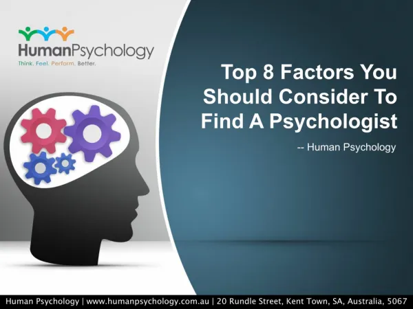 Top 8 Factors You Should Consider To Find A Psychologist