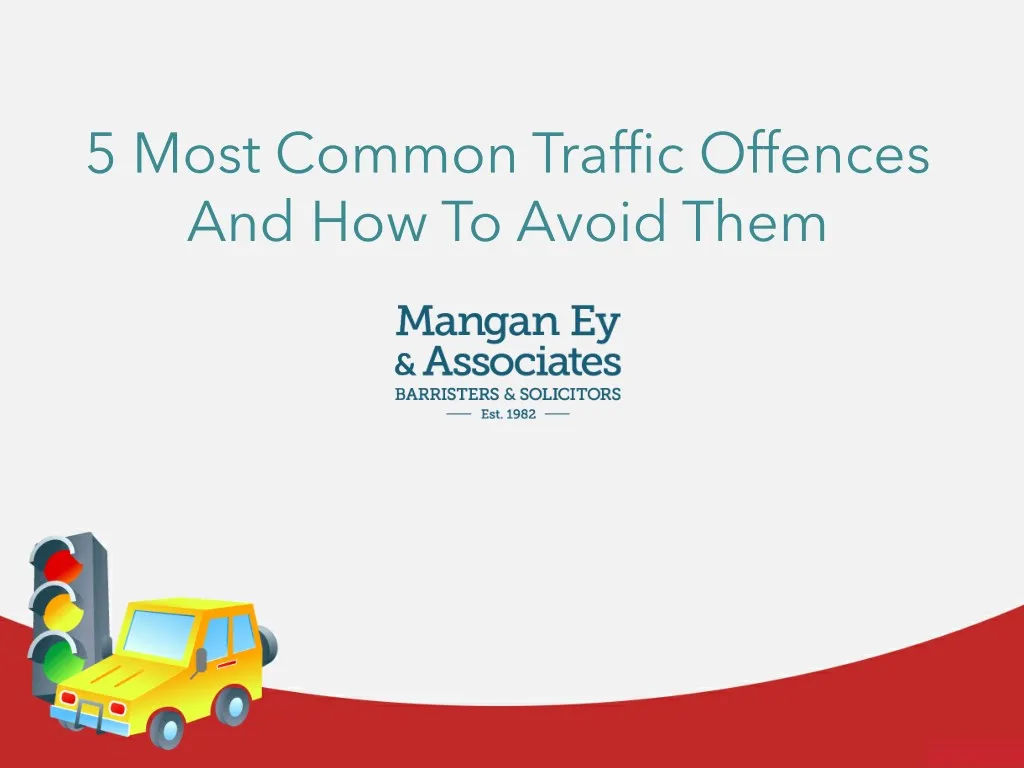 5 most common traffic offences and how to avoid