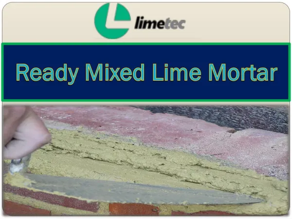 Ready Mixed Lime Mortar