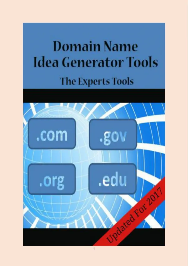 Top Domain Name Idea Generator Tools