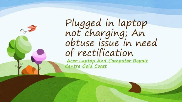Plugged in laptop not charging; An obtuse issue in need of rectification