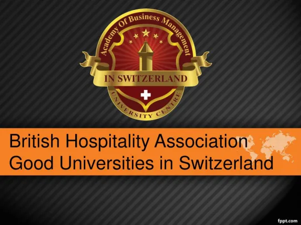 British Hospitality Association Good Universities in Switzerland