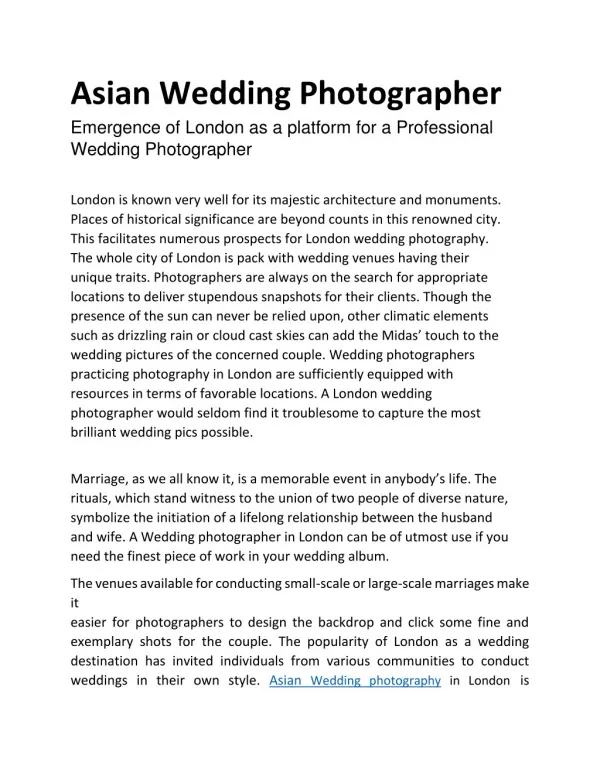 Asian Wedding Photographer