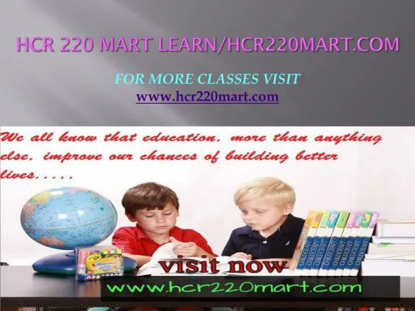 HCR 220 MART Learn/hcr220mart.com