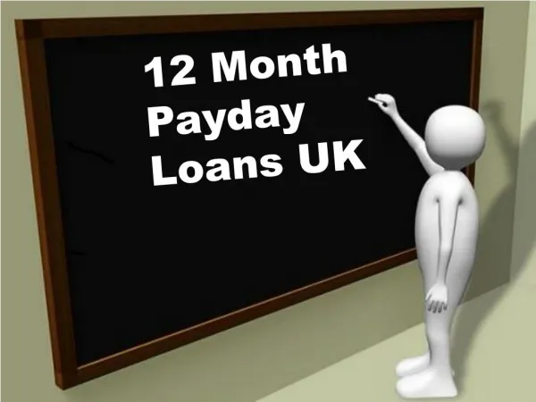 12 month payday loans UK