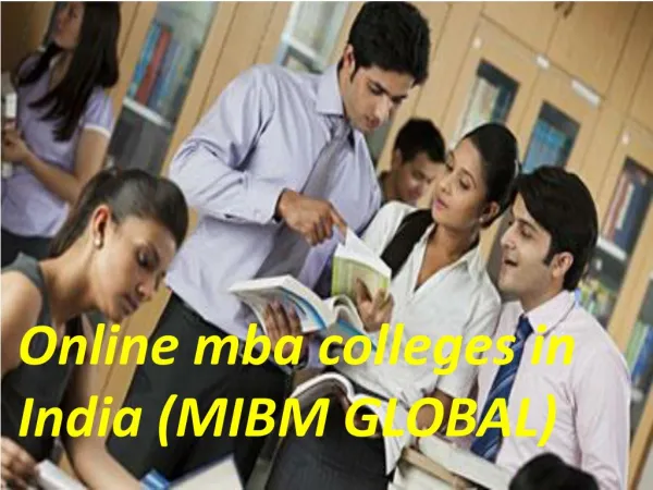 For a better career online mba colleges in India