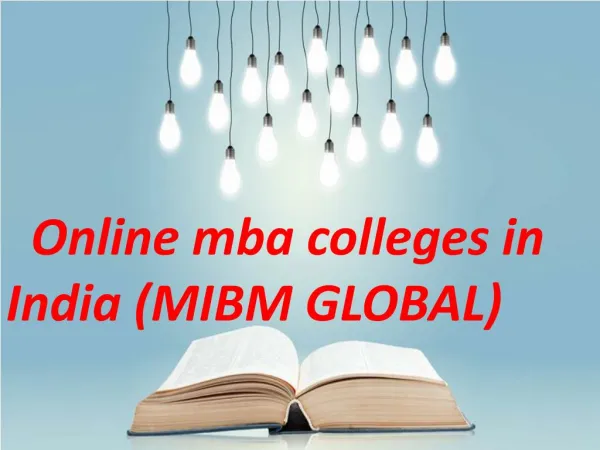 Online mba colleges in India (MIBM GLOBAL)