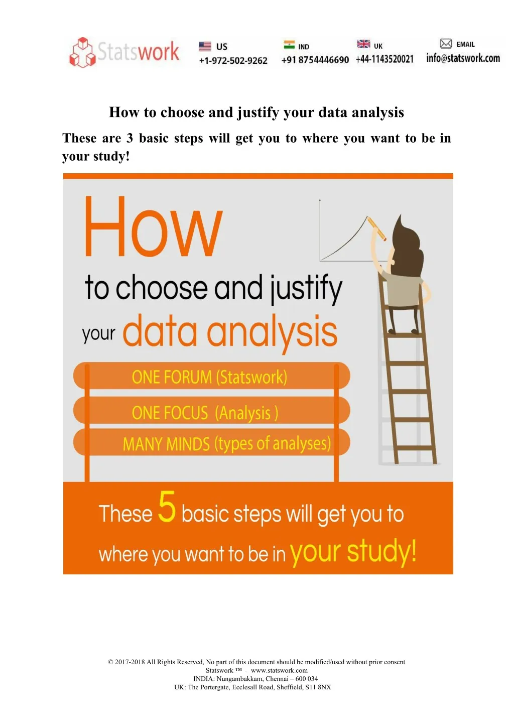 how to choose and justify your data analysis