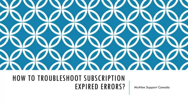 How to troubleshoot subscription expired errors?