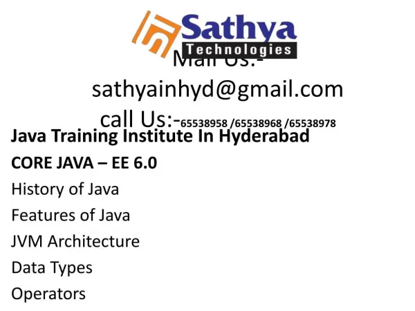 Java training in hyderabad
