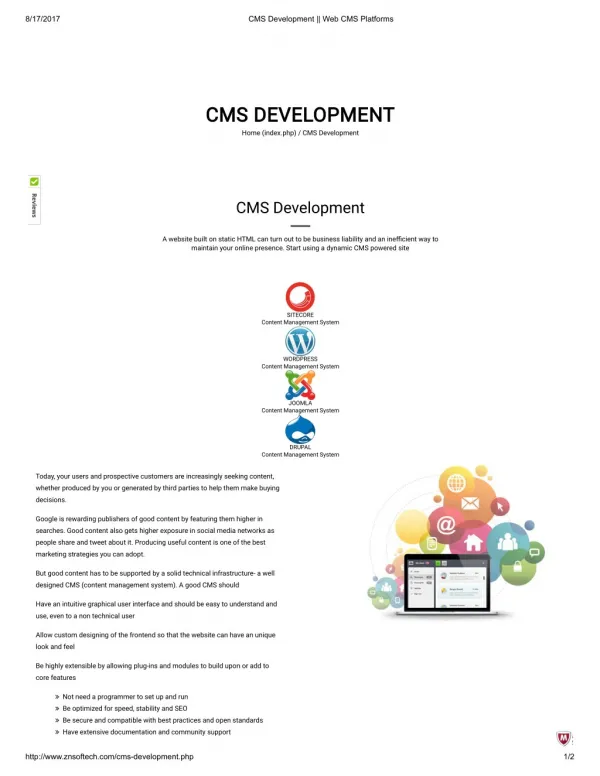 CMS Development || Web CMS Platforms