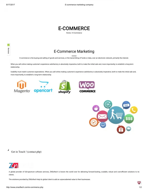 E-commerce marketing company
