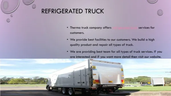 Refrigerated truck Australia