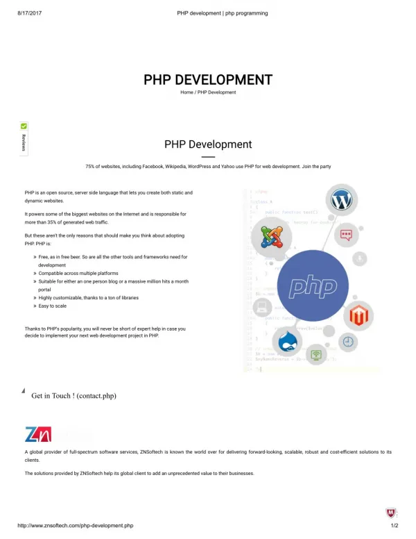 PHP development | php programming