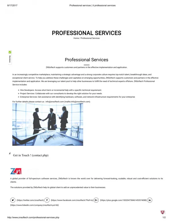 Professional services | it professional services