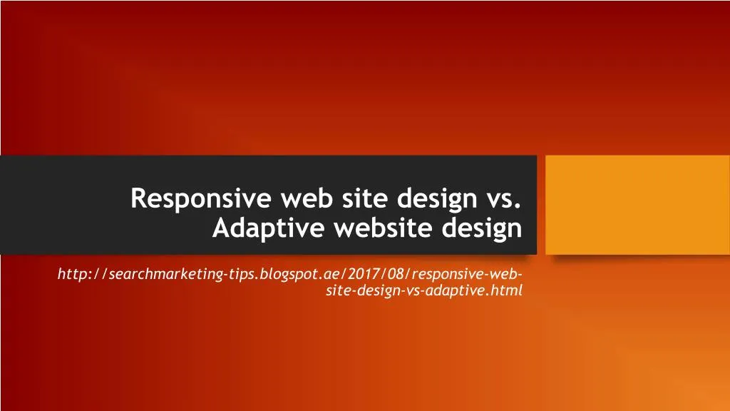 responsive web site design vs adaptive website design